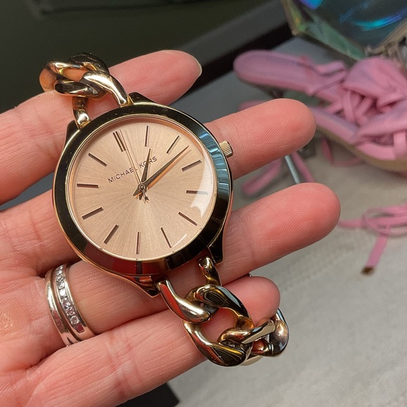 Michael Kors Slim Runway Rose Gold Watch - Picture 11 of 13